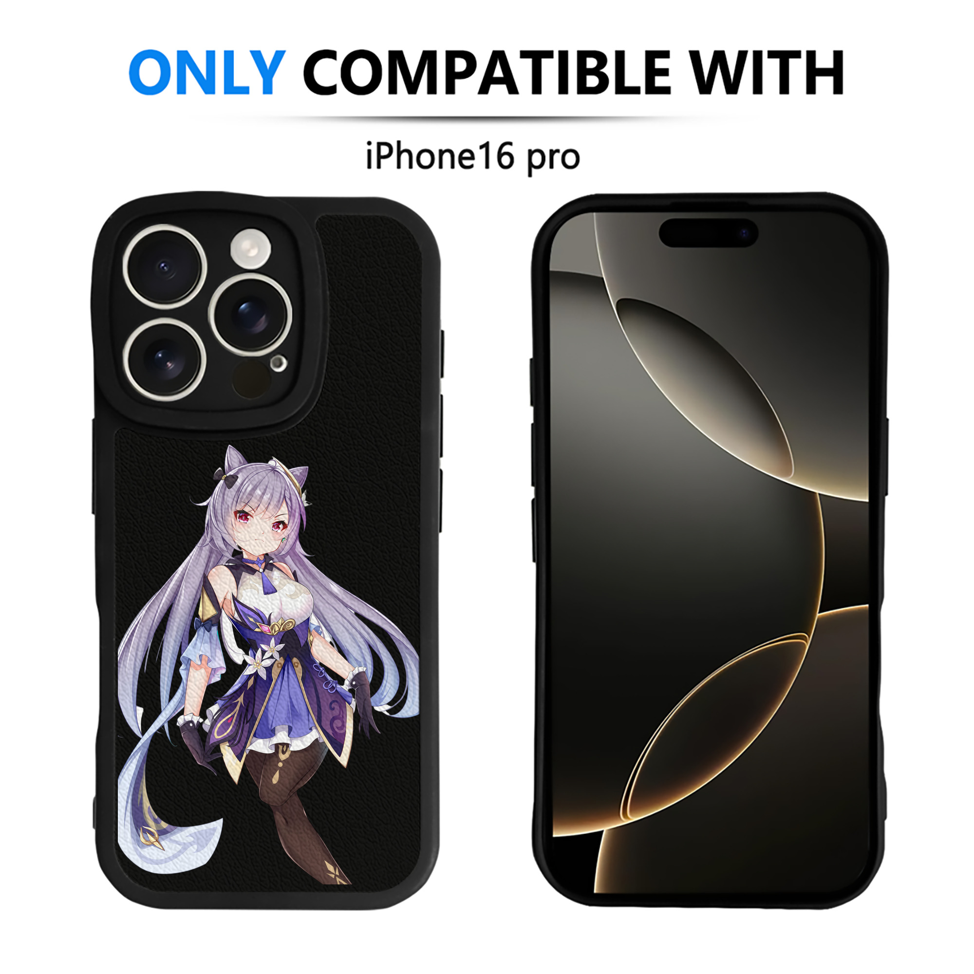 げんし神 刻晴 こくせい genshin Kokusei 【iPhone 16シリーズ対応】シリコンスマホケース（レザー調） 材質：シリコン